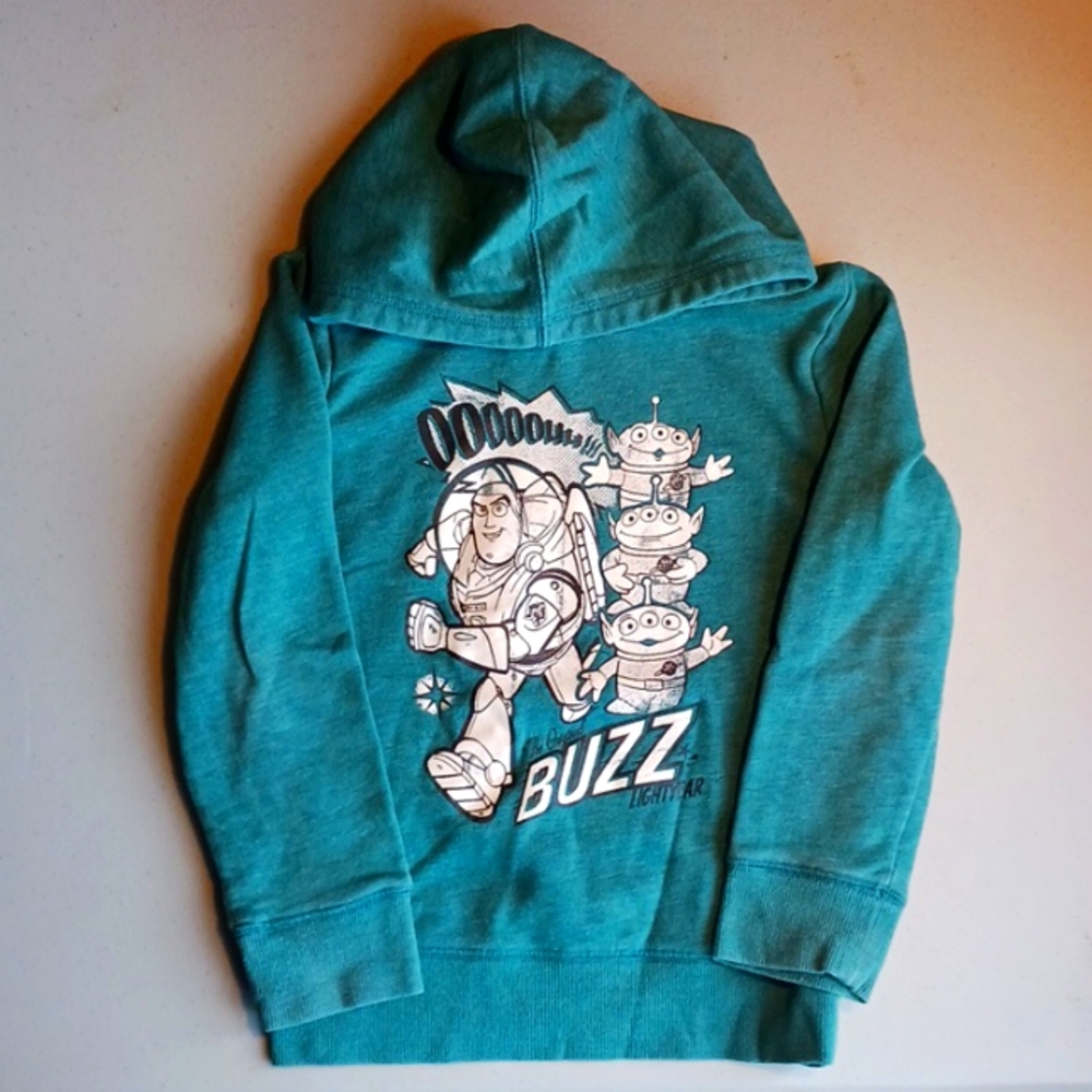 Buzz Lightyear Toy Story Disney Softest Fleece Hoodie Jumping Beans Size 6 Boys